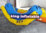 پی وی سی اسباب بازی آب با مونالیزا قایق بادوام ماندگار زرد / آبی Inflatable Seesaw Totter