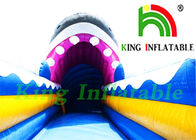 یک لانه 0.55mm پرده PVC پرده بادی Slide Dry / CE Shark Inflatable Slide