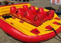 توری فلزی توری فلزی ماهیگیری ماهیگیری قایق Yellow / Red Towable UFO اسباب بازی برای ورزش های ساحلی