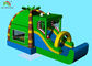 Indoor Inflatable Park Obstacle Course Jumping Castle Green Crocodile ， Coconut  Forest - Themed Blend